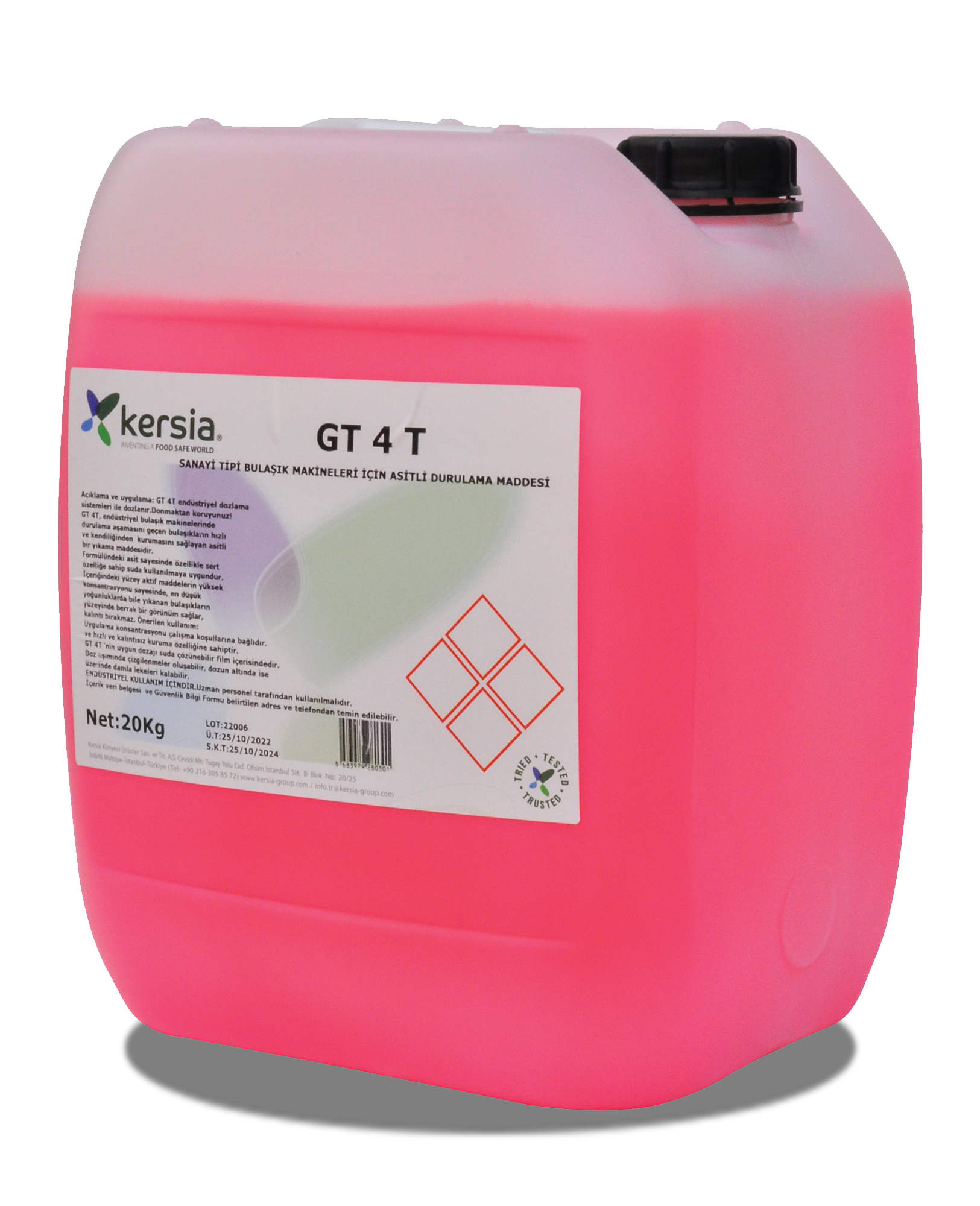 3 – GT 4 T Asidik Durulama Parlatma Maddesi – Endüstriyel Bulaşık Makineleri İçin
