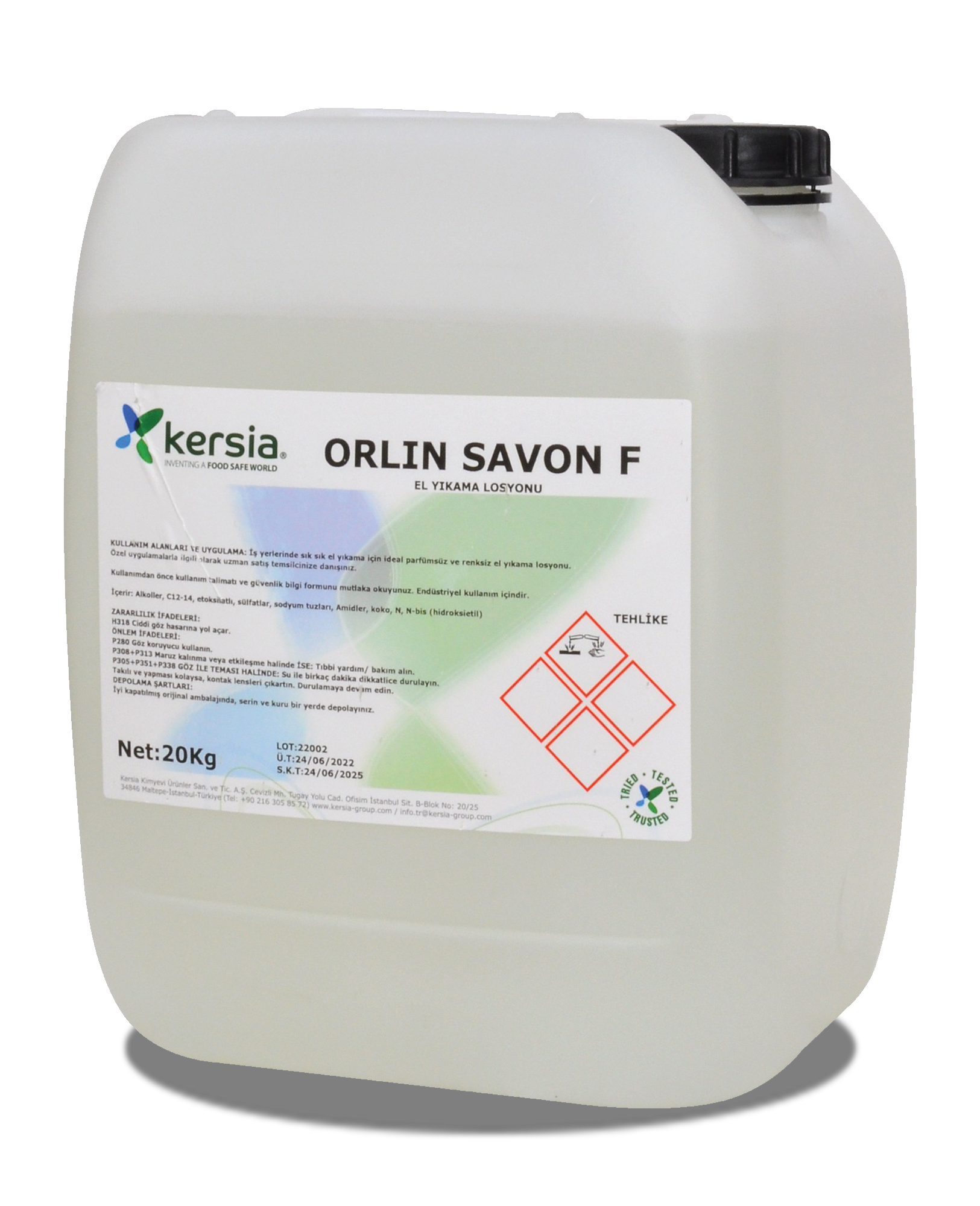 3 – Orlin Savon F Kokusuz ve Renksiz Sıvı El Sabunu